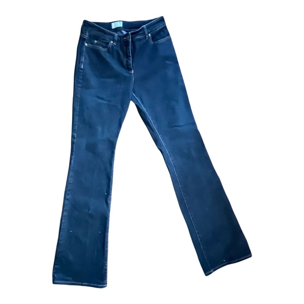 Pure Collection Women Jeans Size‎ 8/10 Blue Straightleg Brass Rivet Cotto…
